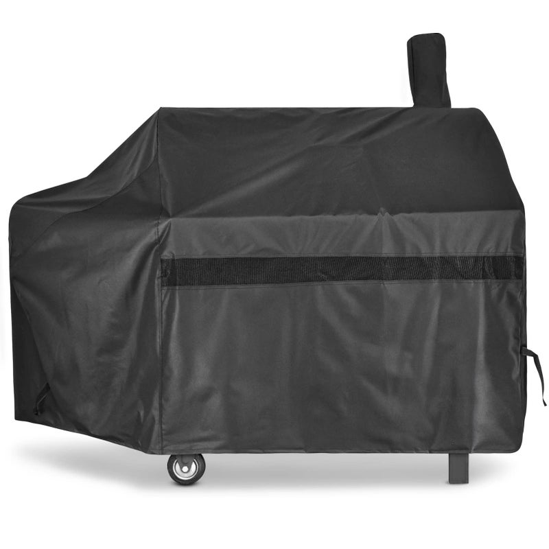 iCOVER Offset Smoker Cover 60 inch Charcoal Pellet Grill Covers Heavy Duty Waterproof 600D BBQ Smokers Protection for Brinkmann for Char-Broil for Weber, Nexgrill, New Braunfels for Oklahoma Joe's - Image 1